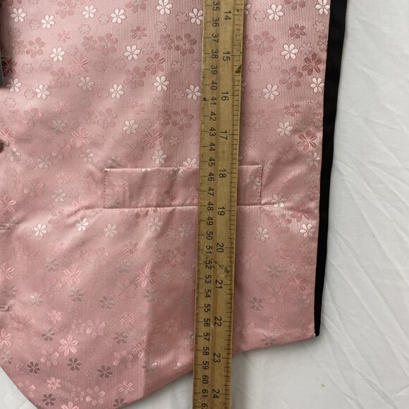 Barry Wang Men’s Victorian floral Vest – Pink & Black – Size S – NWT - Picture 8 of 12